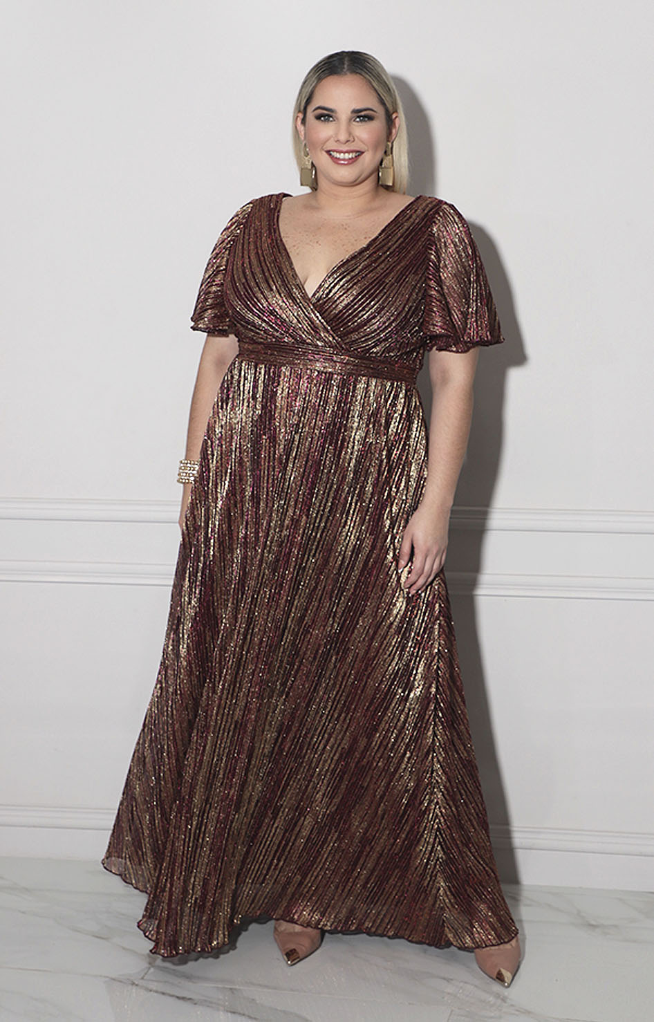 Vestido de gala vino