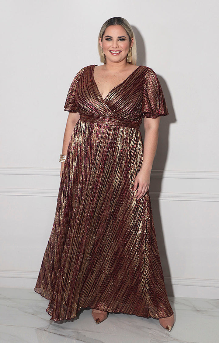 Vestido de gala vino