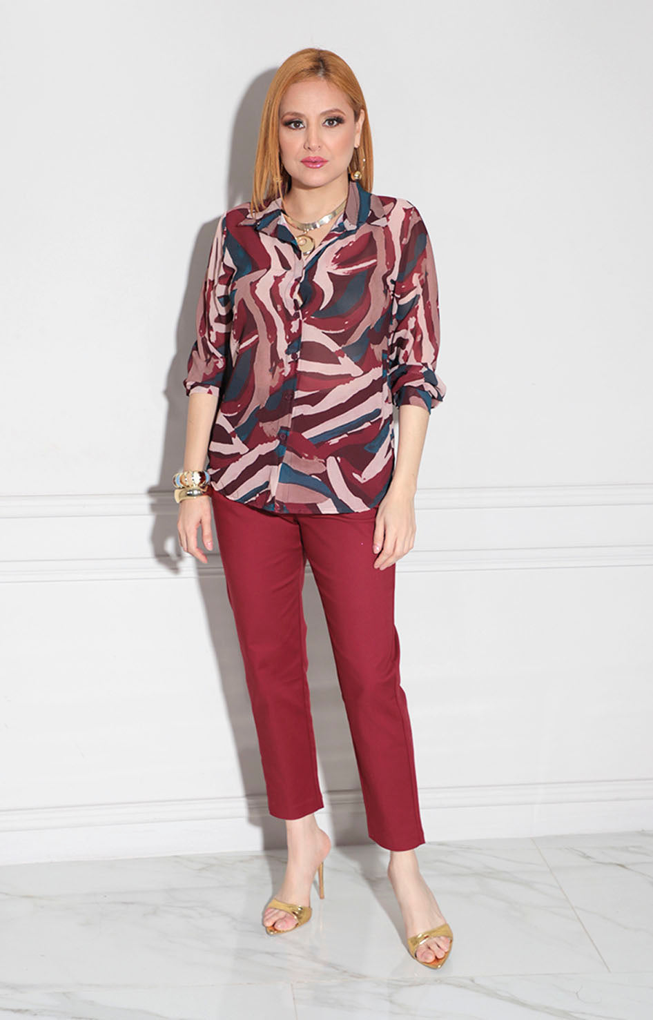 Blusa vino estampado