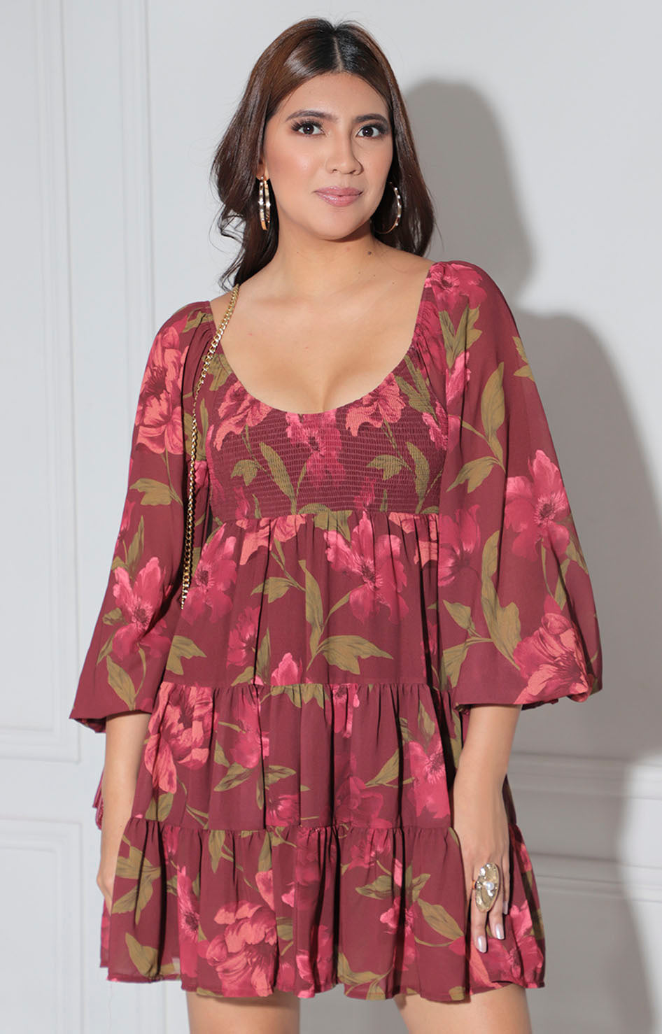 vestido estampado corto