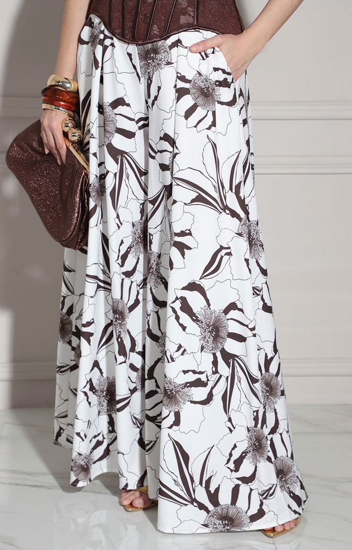 Pantalón blanco estampado