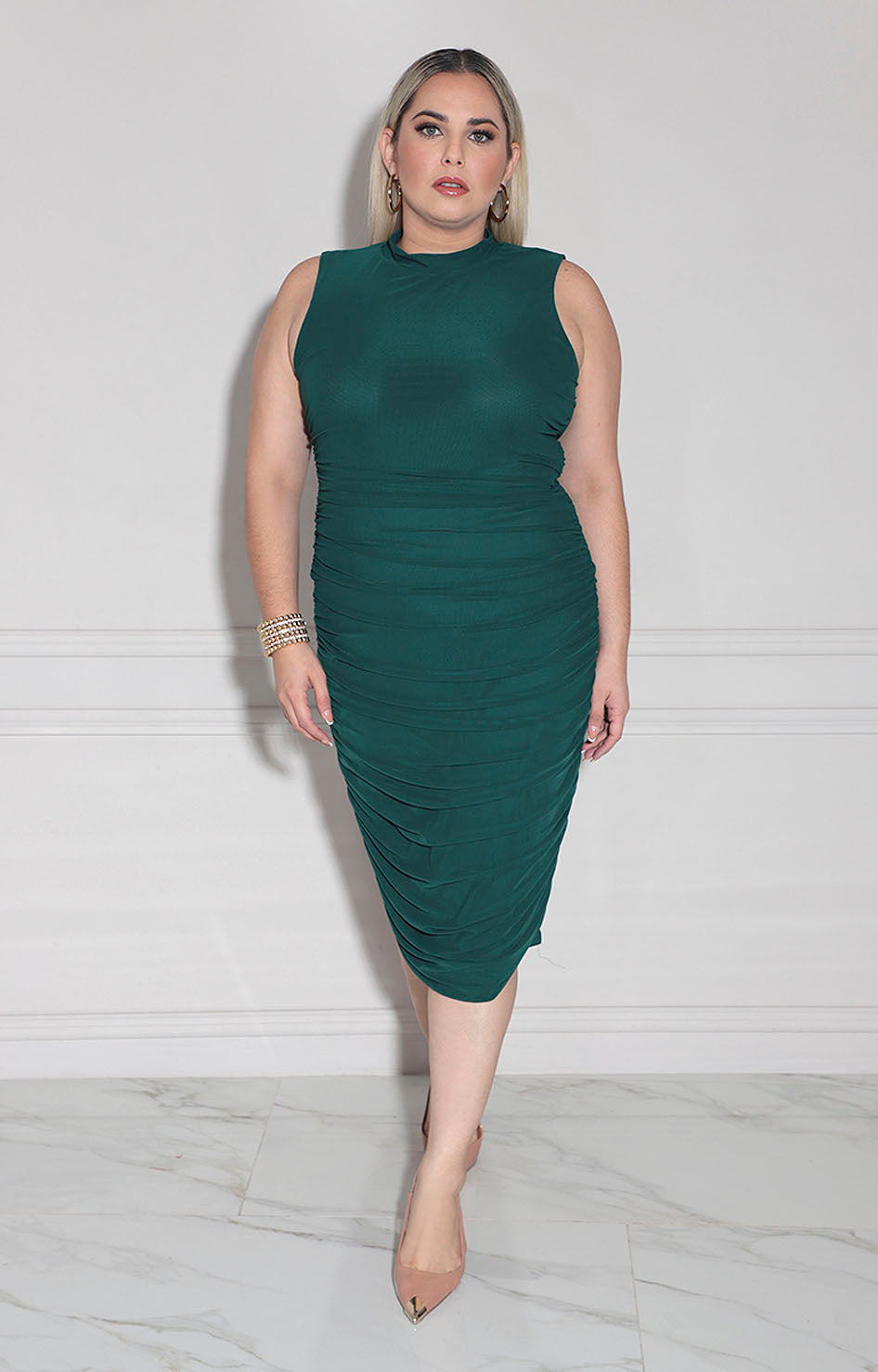 Vestido de mesh verde