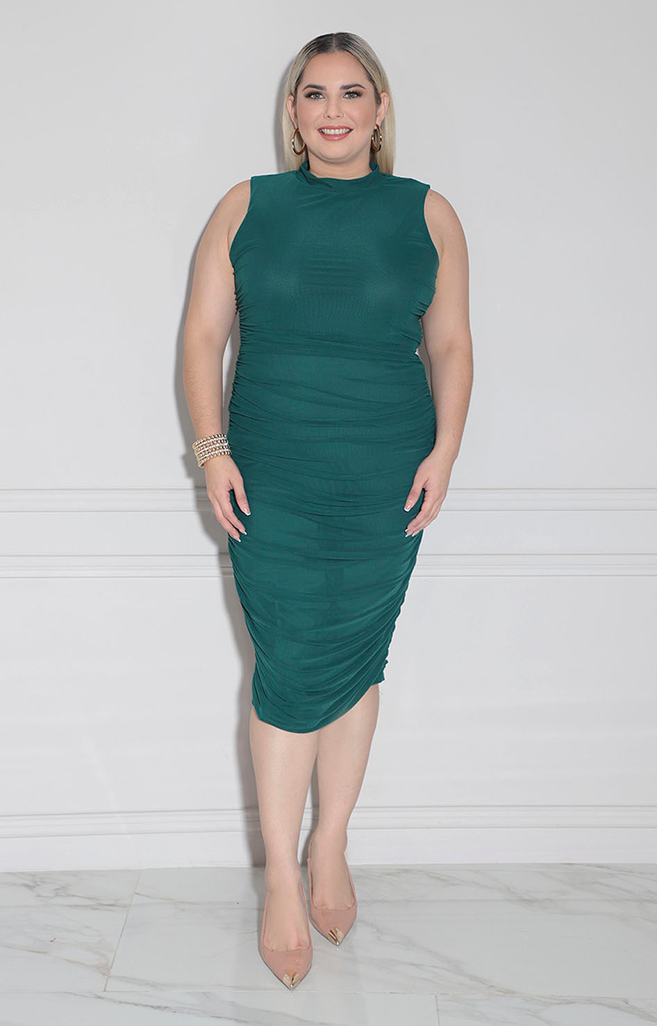 Vestido de mesh verde