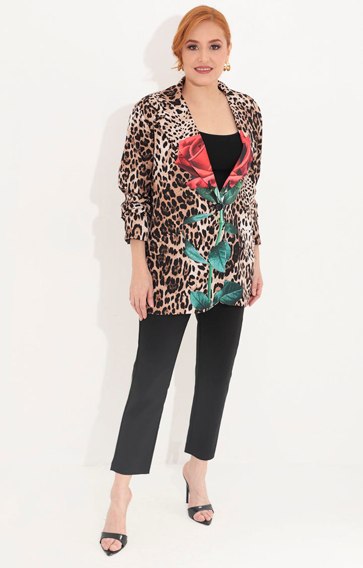 Saco beige estampado - SACO Boutiquemirel 