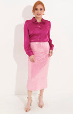 Falda rosa de lentejuela - FALDA Boutiquemirel 