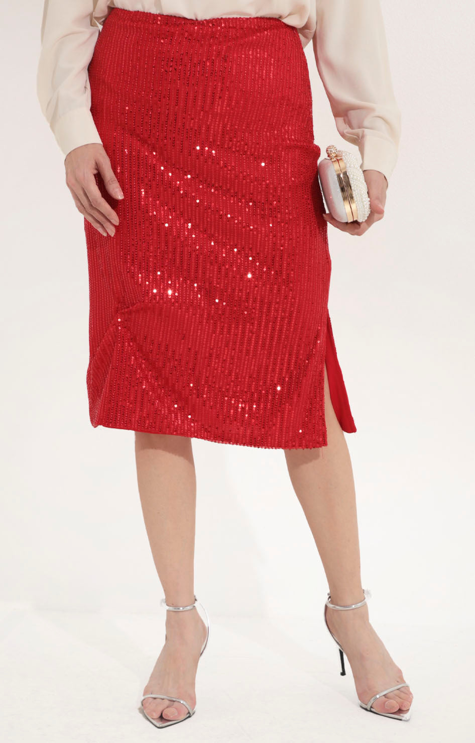 Falda roja de lentejuela - FALDA Boutiquemirel 