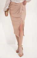 Falda beige con lentejuelas - FALDA Boutiquemirel 