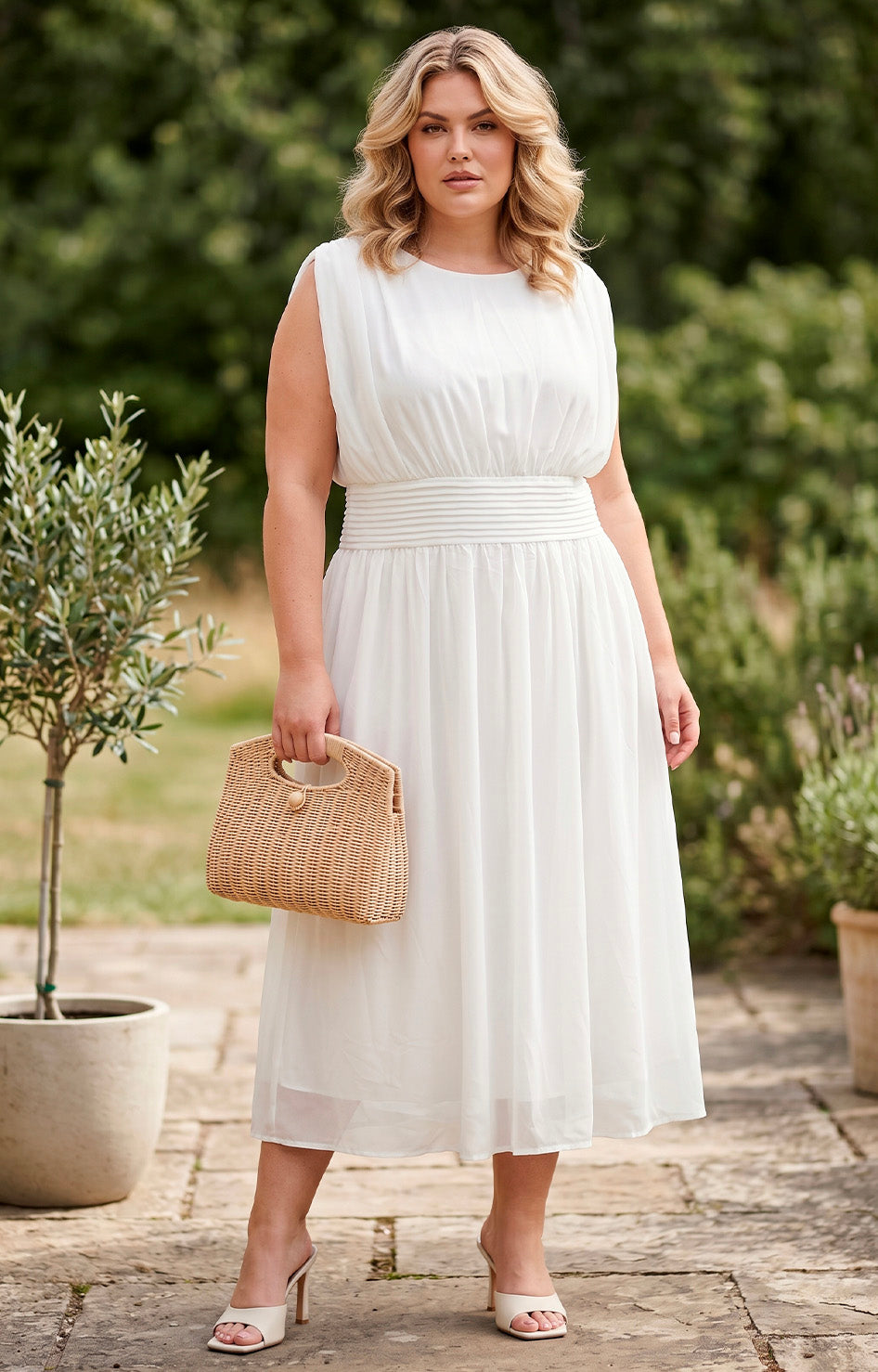 Vestido beige liso - VESTIDO LARGO CURVY Boutiquemirel 