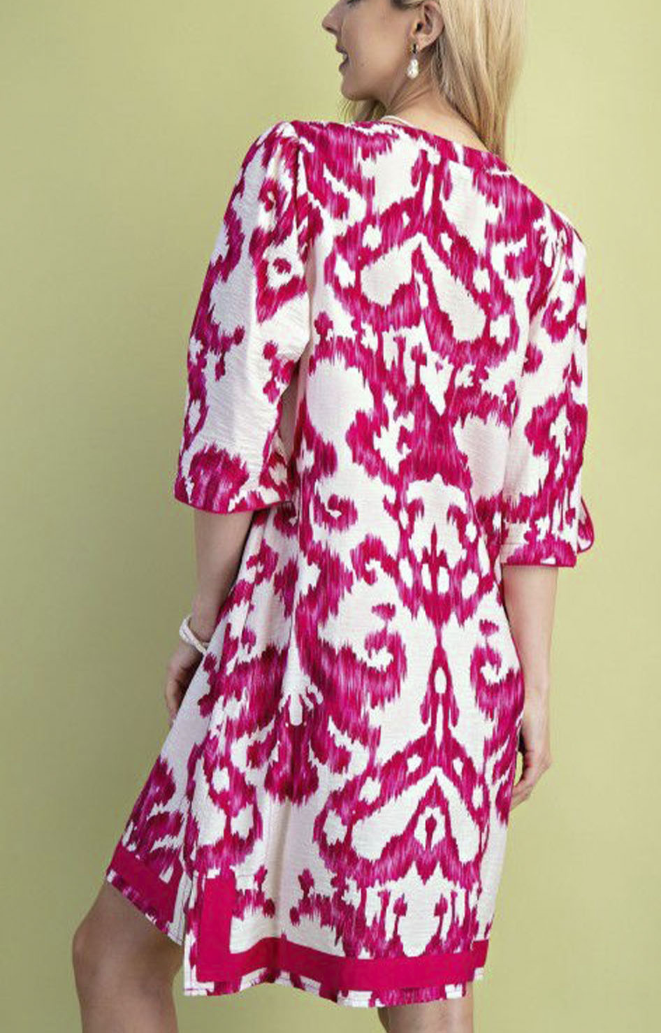 Vestido fucsia estampado - VESTIDO Boutiquemirel 