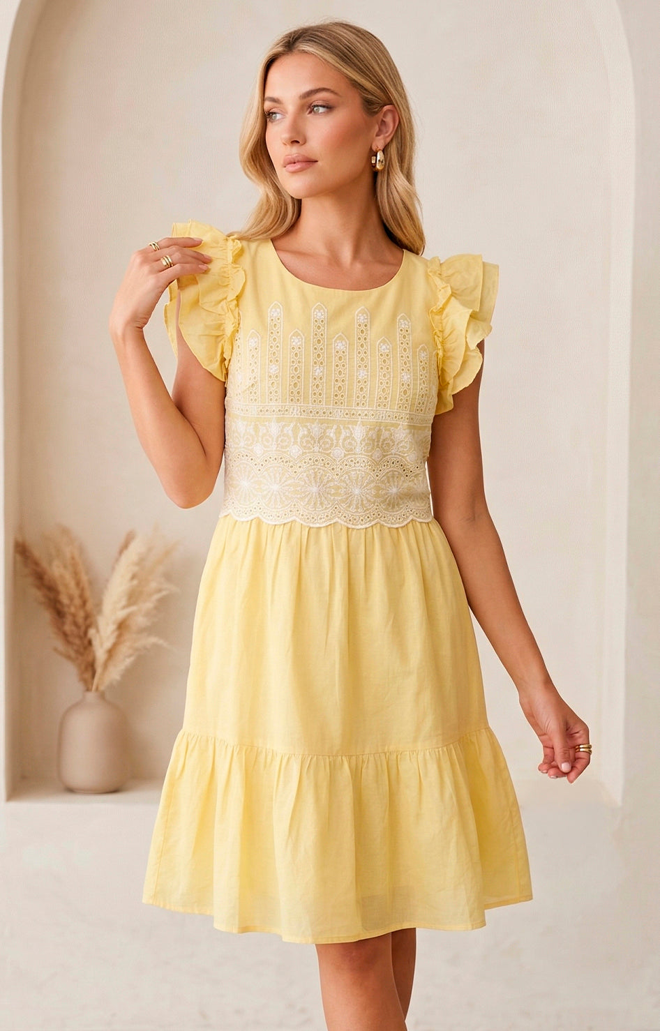 Vestido amarillo - VESTIDO CORTO REGULAR Boutiquemirel 