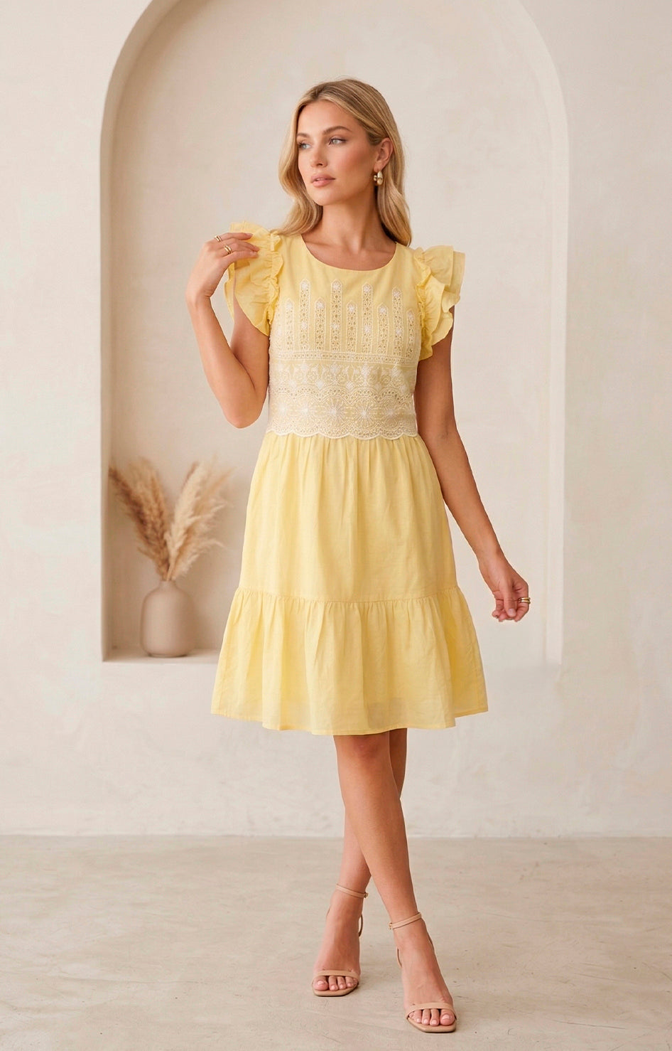 Vestido amarillo - VESTIDO CORTO REGULAR Boutiquemirel 
