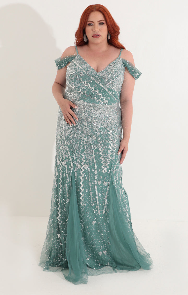 Vestido verde de gala - VESTIDO Boutiquemirel 