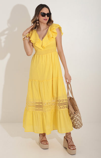 Vestido amarillo - VESTIDO Boutiquemirel 
