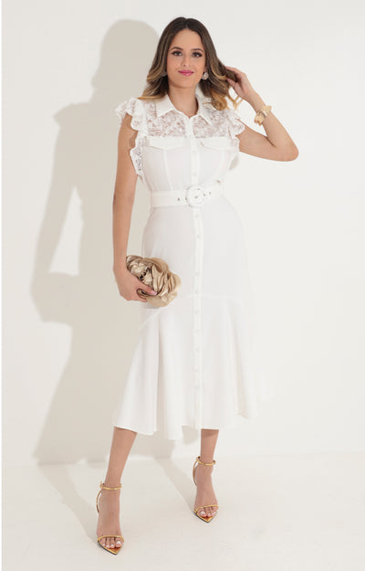 Vestido blanco - VESTIDO Boutiquemirel 