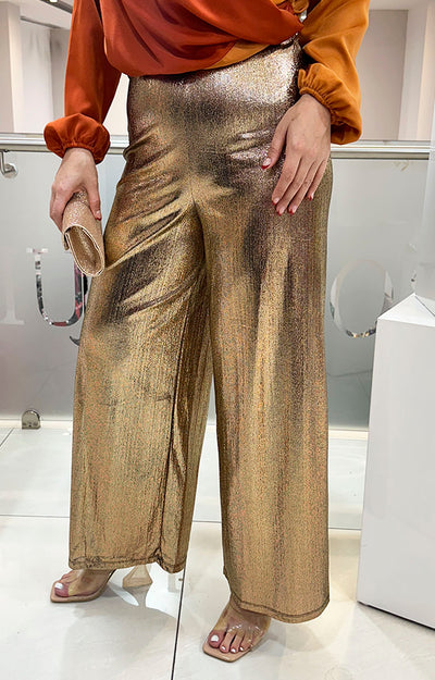 Pantalón dorado metálico - Boutiquemirel