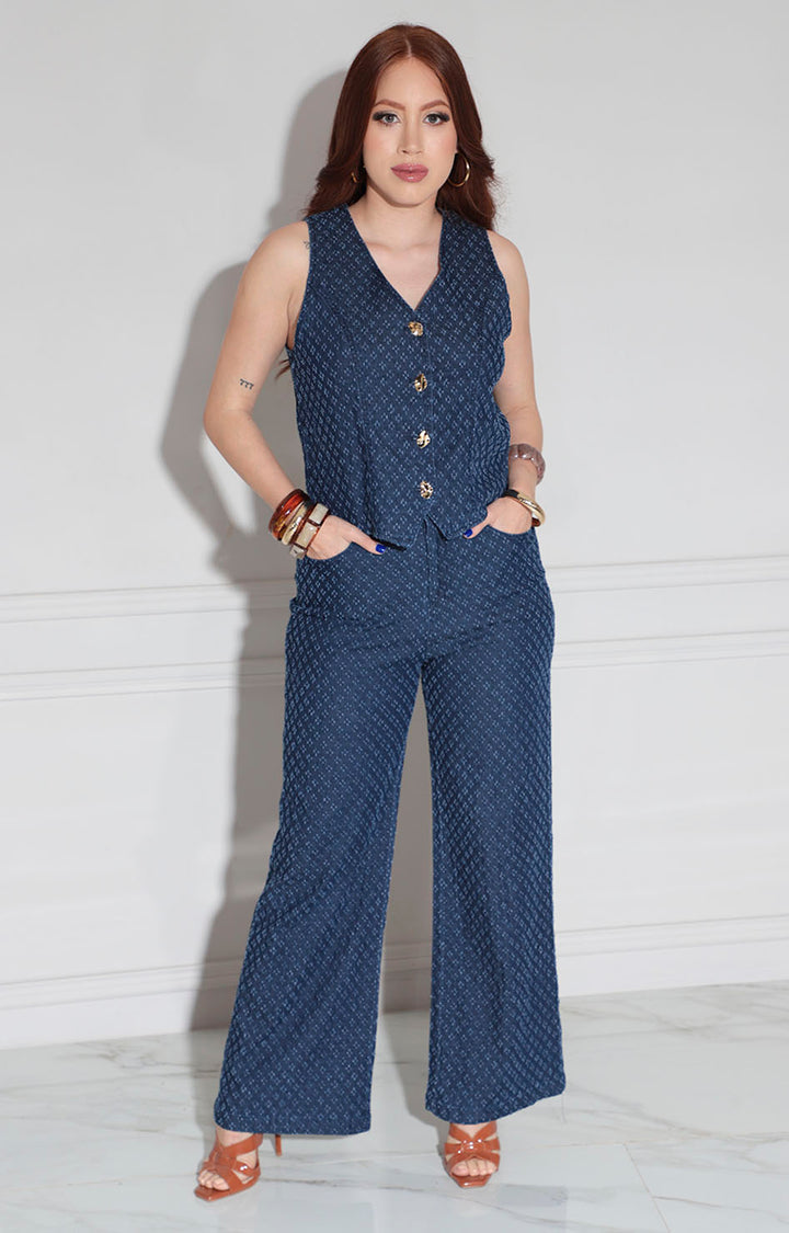 Conjunto denim azul - CONJUNTO Boutiquemirel 