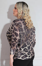 Blusa café estampada - BLUSA Boutiquemirel 