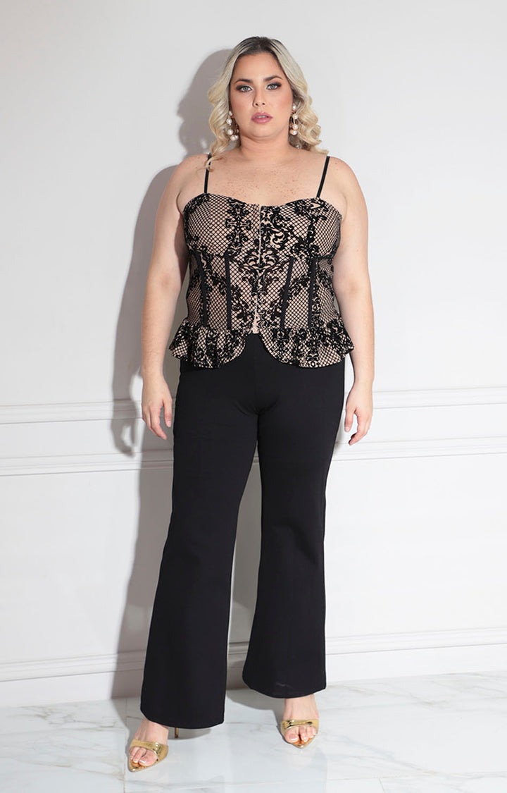 Pantalón negro flare