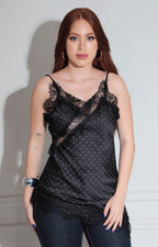 Blusa negra lencera - BLUSA Boutiquemirel 