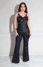Blusa negra lencera - BLUSA Boutiquemirel 