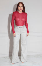 Pantiblusa roja con brillos - BLUSA Boutiquemirel 