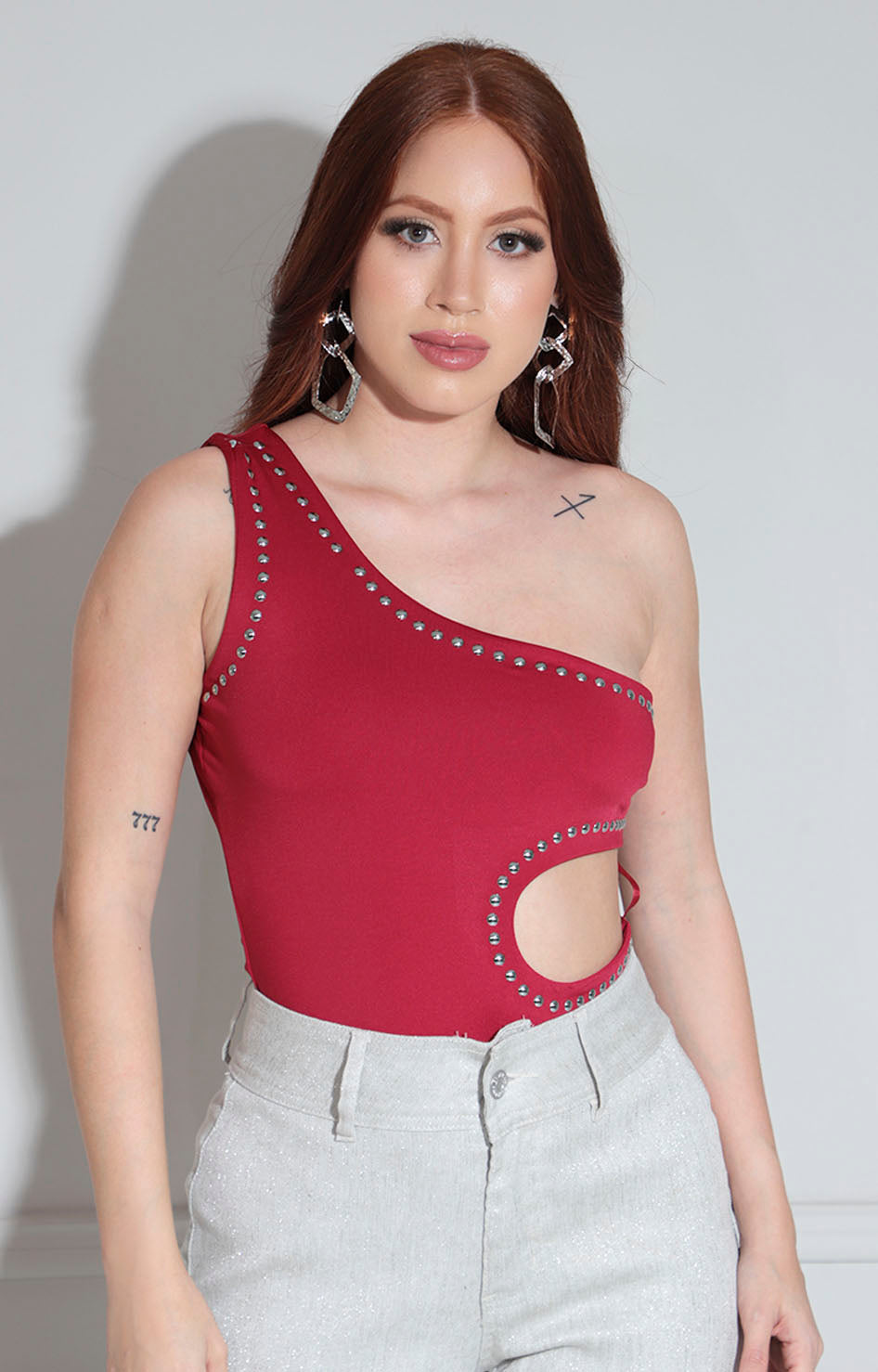 Pantiblusa roja con brillos - BLUSA Boutiquemirel 