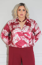 Blusa vino estampada - BLUSA XL Boutiquemirel 
