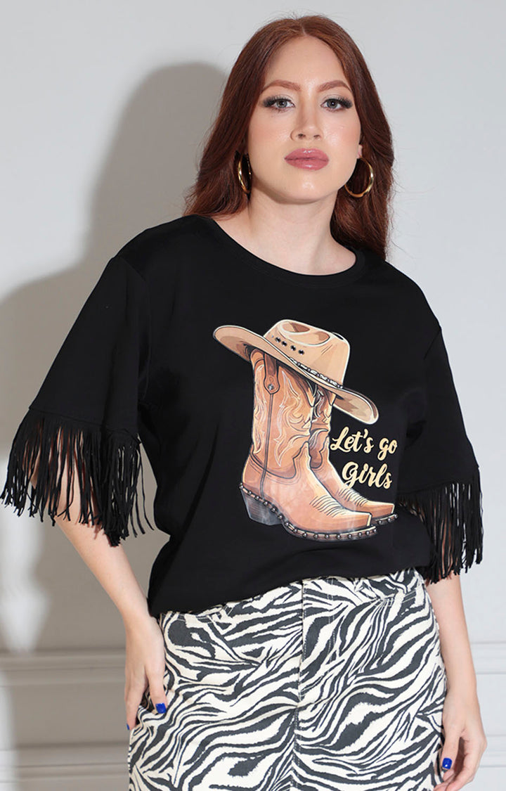 Blusa boots negra