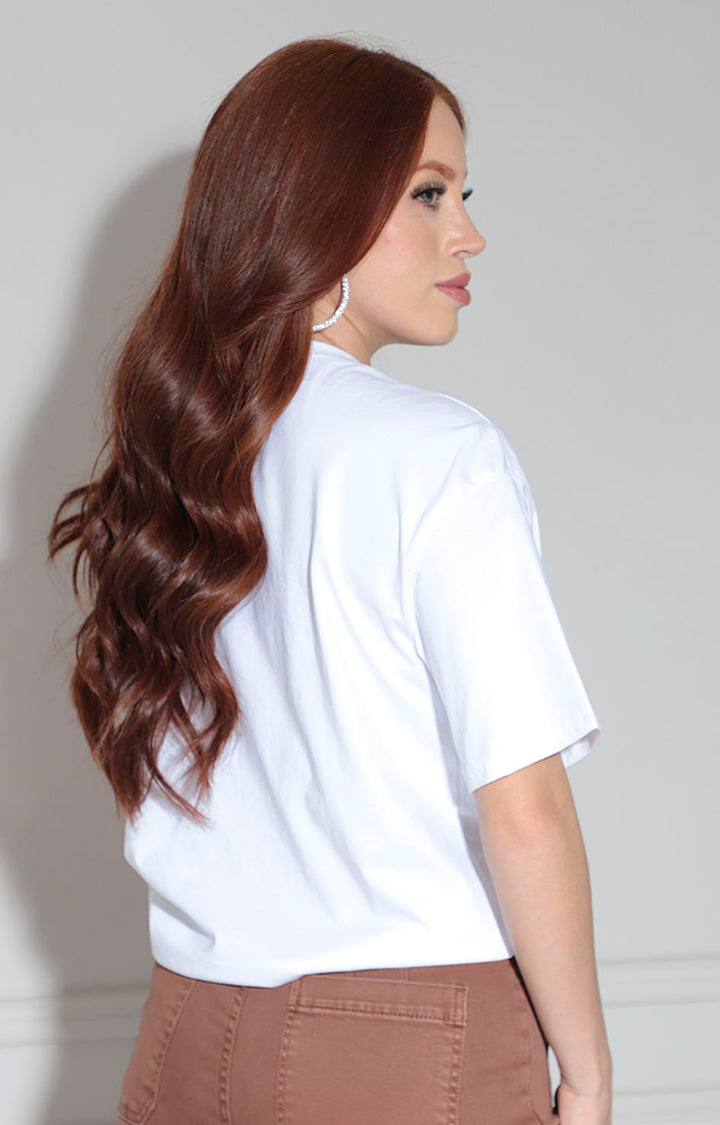 Blusa blanca con pedrería