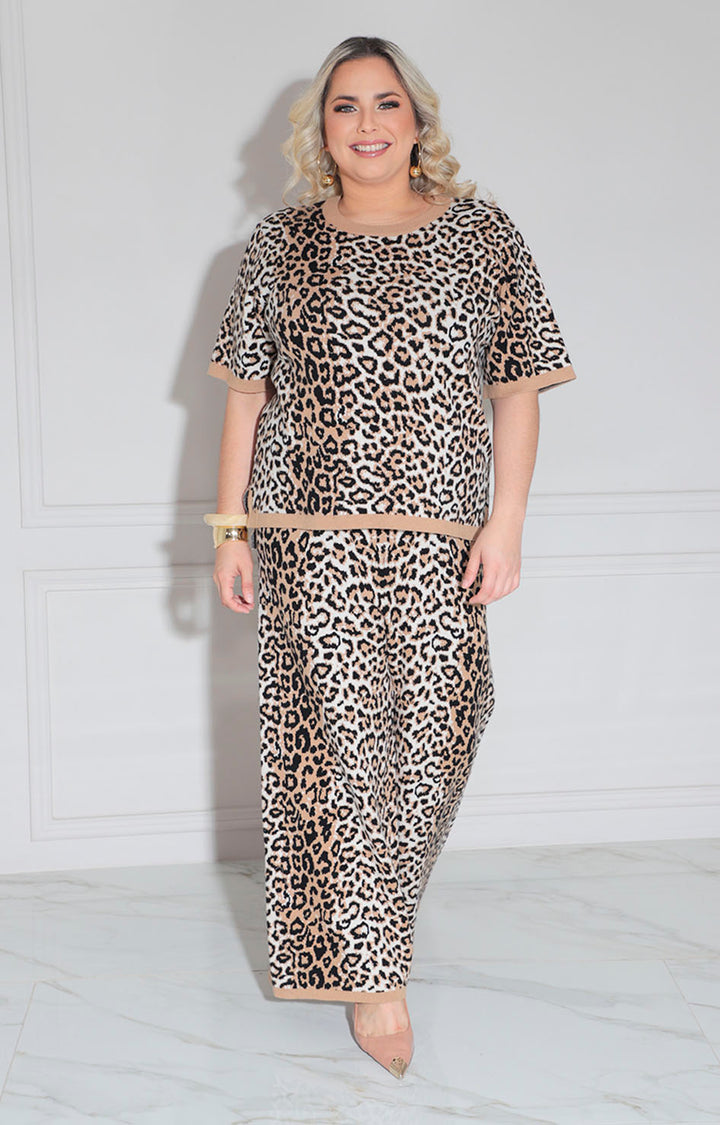 Conjunto beige print