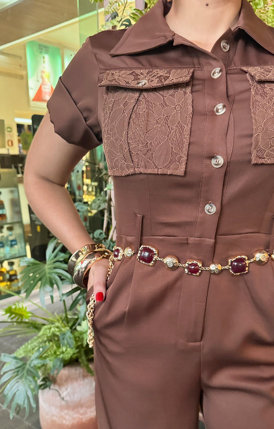 Palazzo café con cinturón - PALAZZO Boutiquemirel 