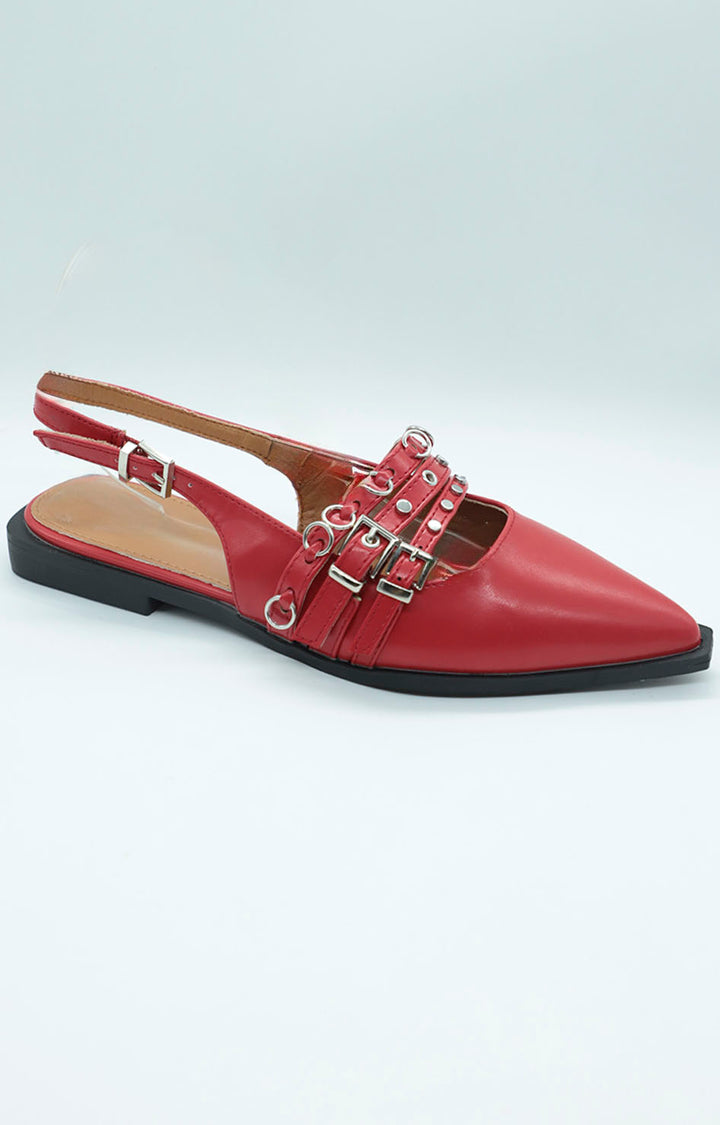 Flats rojas con estoperoles - ZAPATO Boutiquemirel 