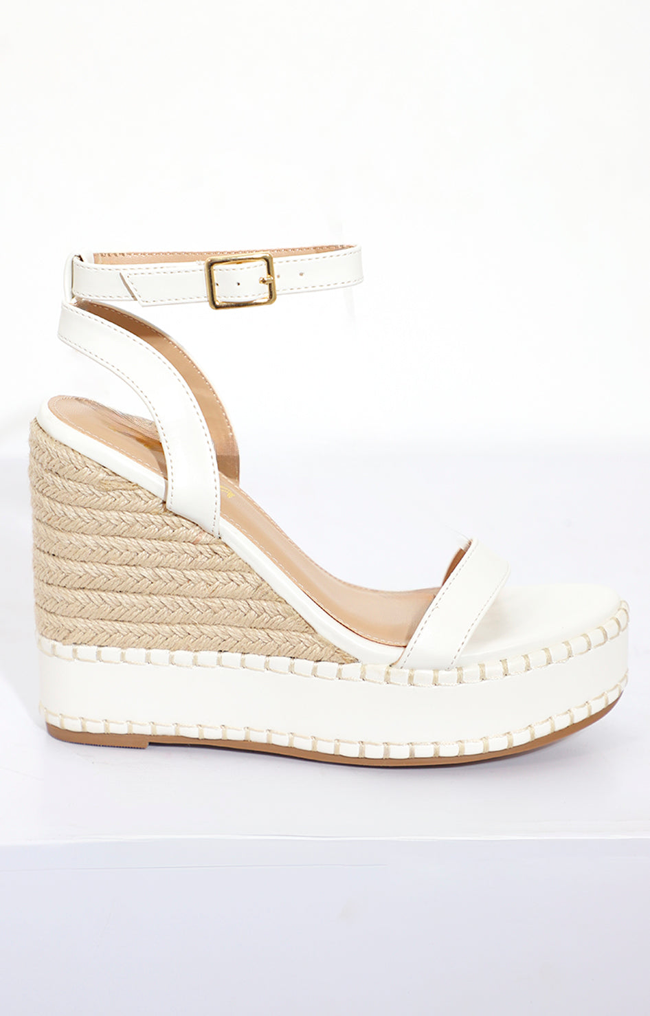 Plataforma blanca con fibra natural - PLATAFORMAS Boutiquemirel 