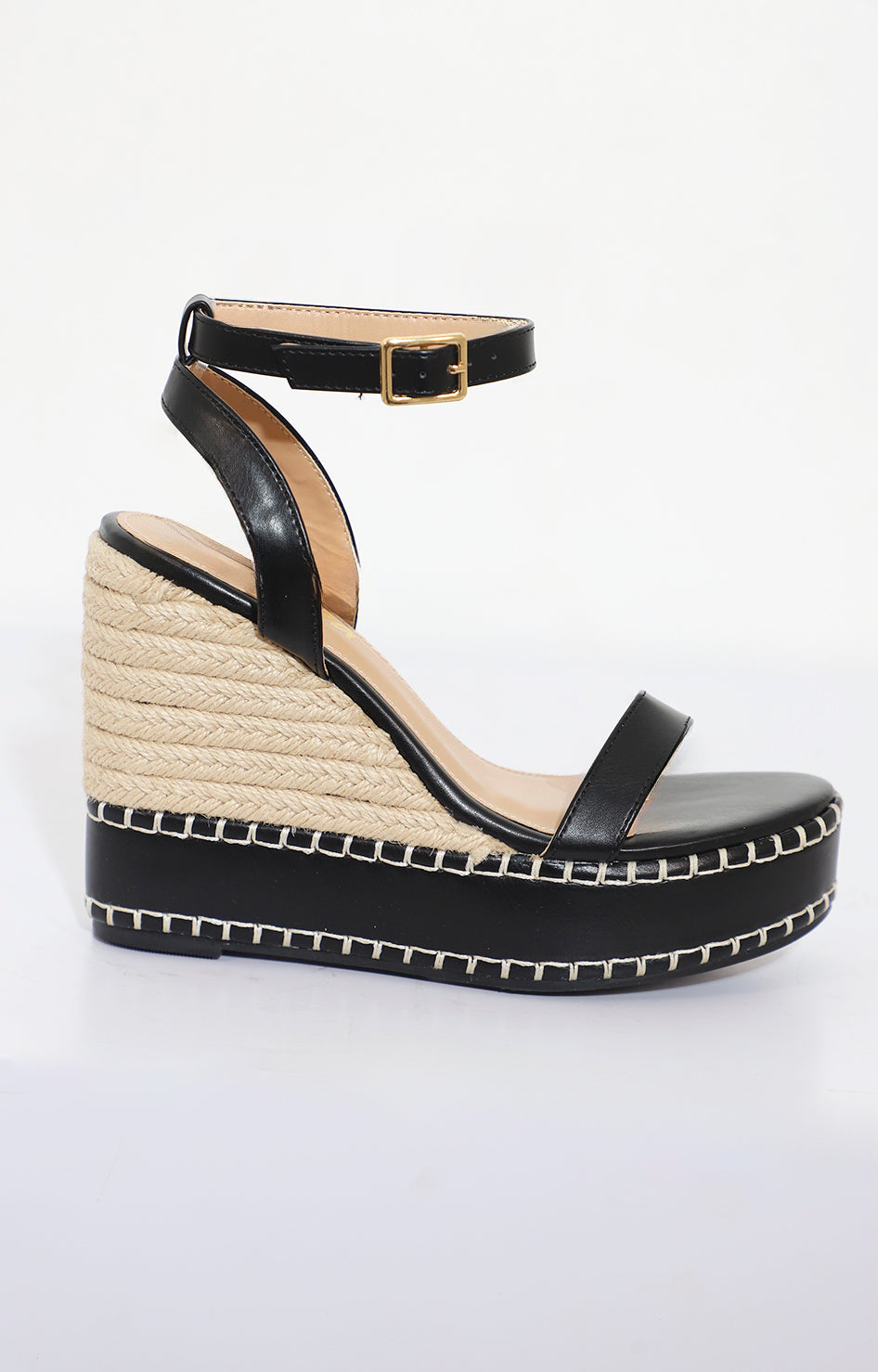 Plataforma negra con fibra natural - PLATAFORMAS Boutiquemirel 