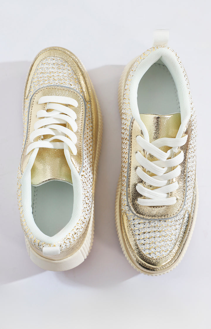 Tenis blancos con dorado - TENIS Boutiquemirel 