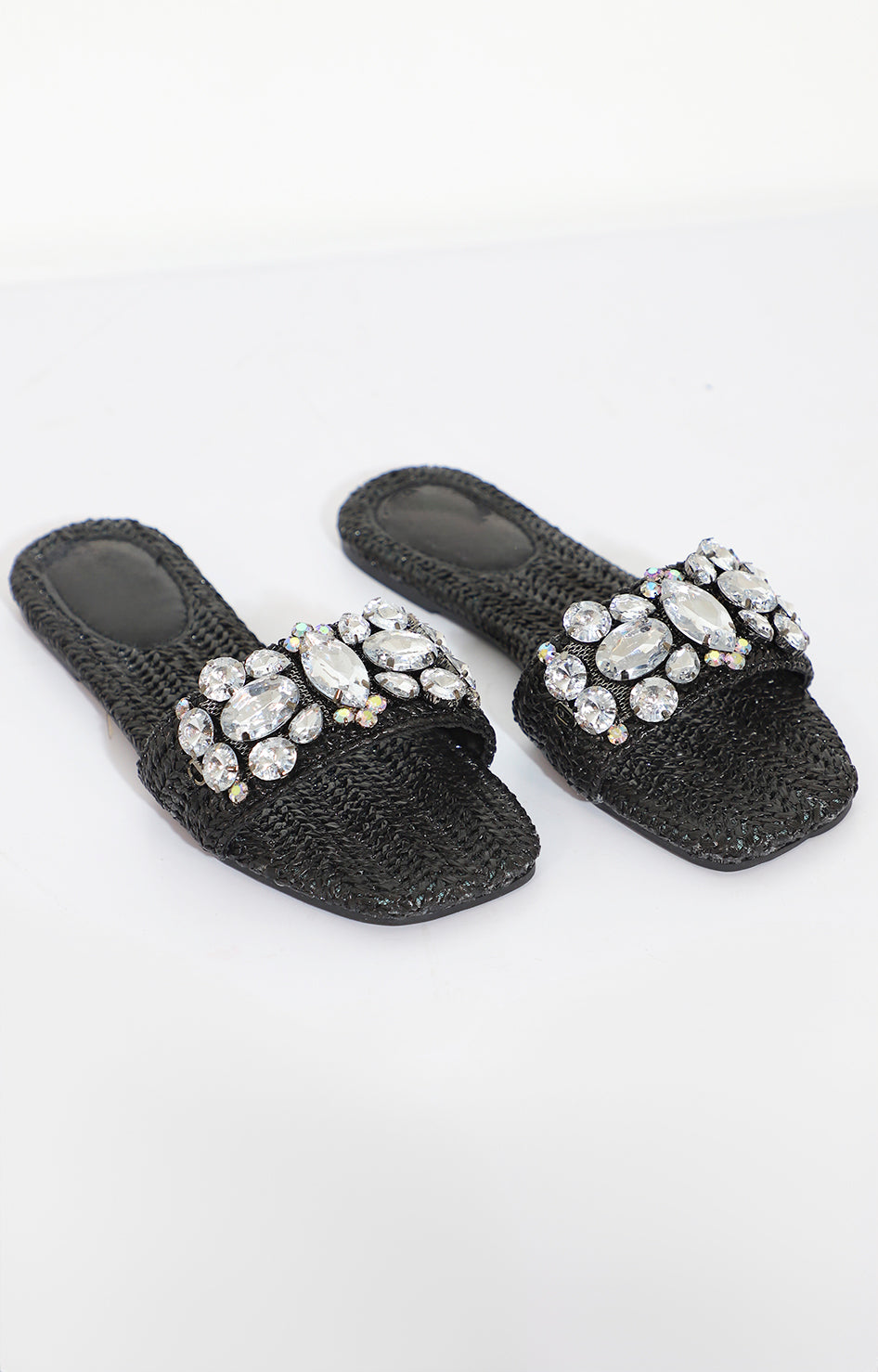 Sandalias negras con pedrería - SANDALIAS Boutiquemirel 
