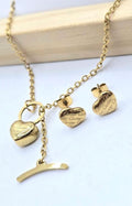 SET DE CADENA Y ARETES DORADOS - SET COLLAR Boutiquemirel 