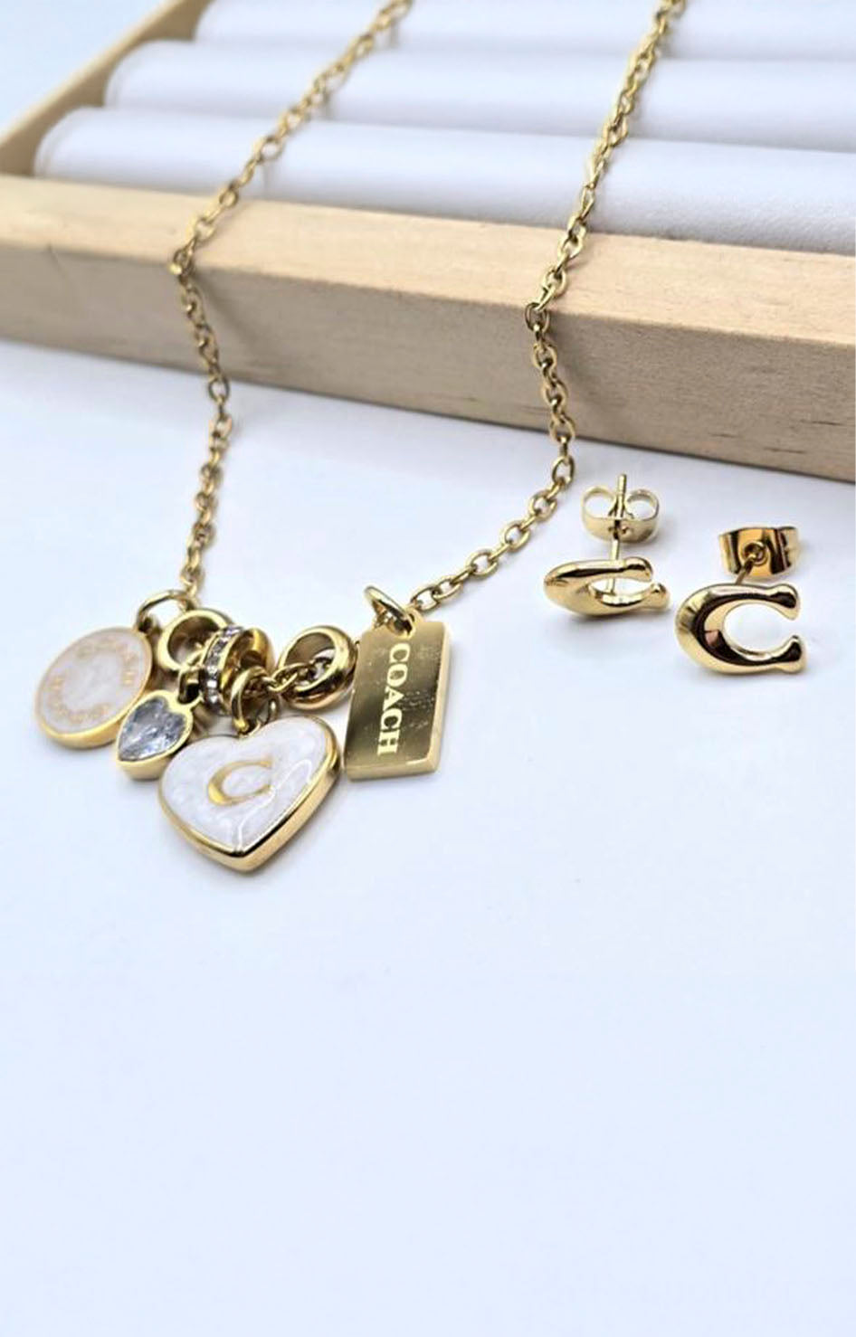 SET DE CADENA CON ARETES - SET COLLAR Boutiquemirel 