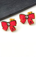 ARETE DE MOÑO ROJO - ARETES Boutiquemirel 
