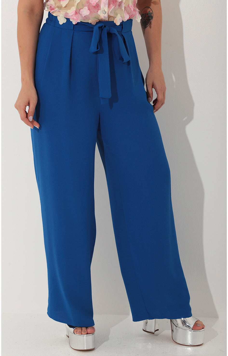 Pantalón azul rey con lazo - Boutiquemirel