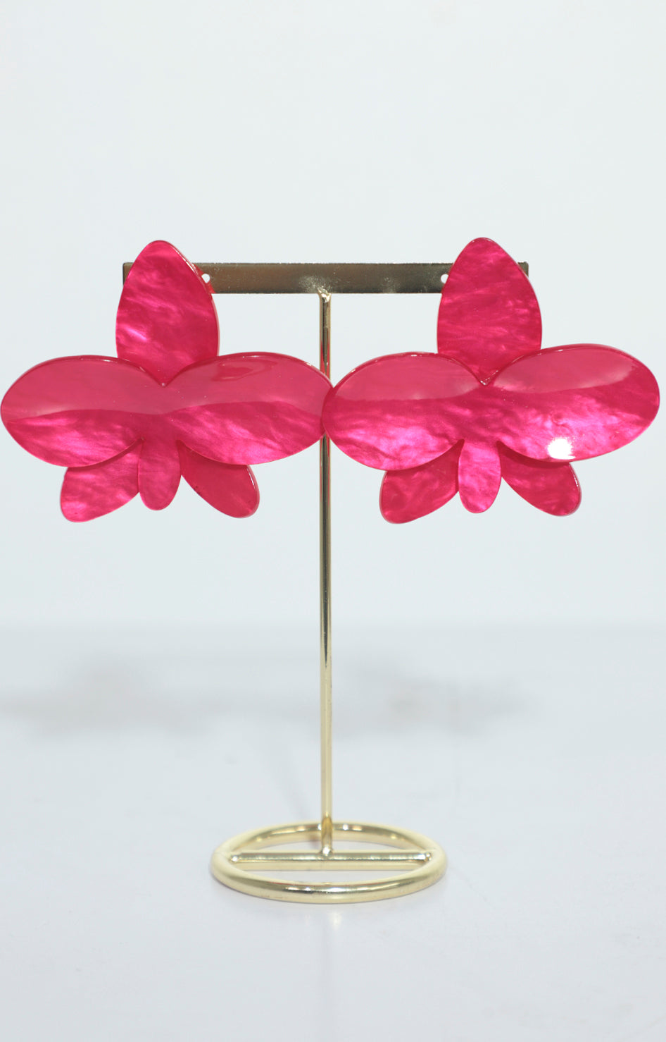 Aretes fucsia de maxi flor - ARETE Boutiquemirel 