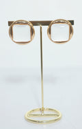 Aretes transparente con dorado redondos - ARETE Boutiquemirel 