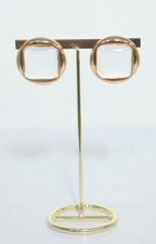 Aretes transparente con dorado redondos - ARETE Boutiquemirel 