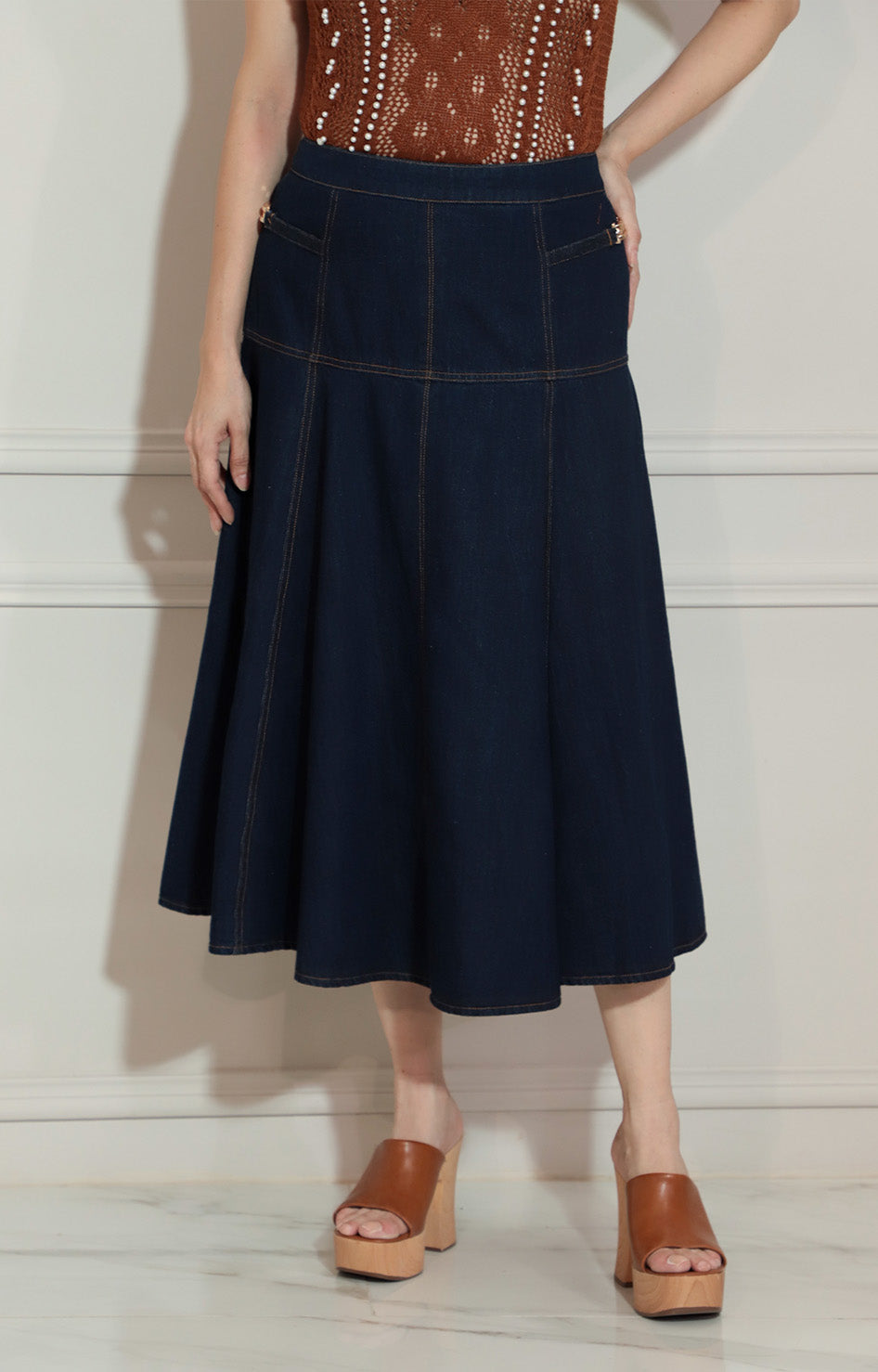 Falda midi denim - FALDA Boutiquemirel 