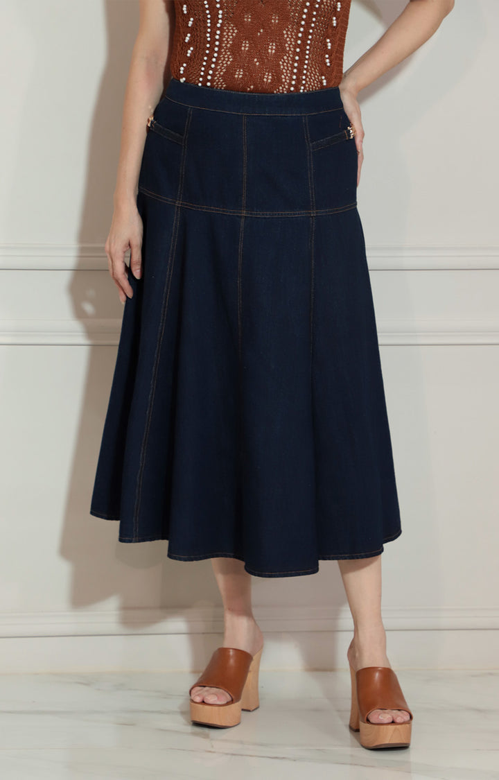 Falda midi denim - FALDA Boutiquemirel 