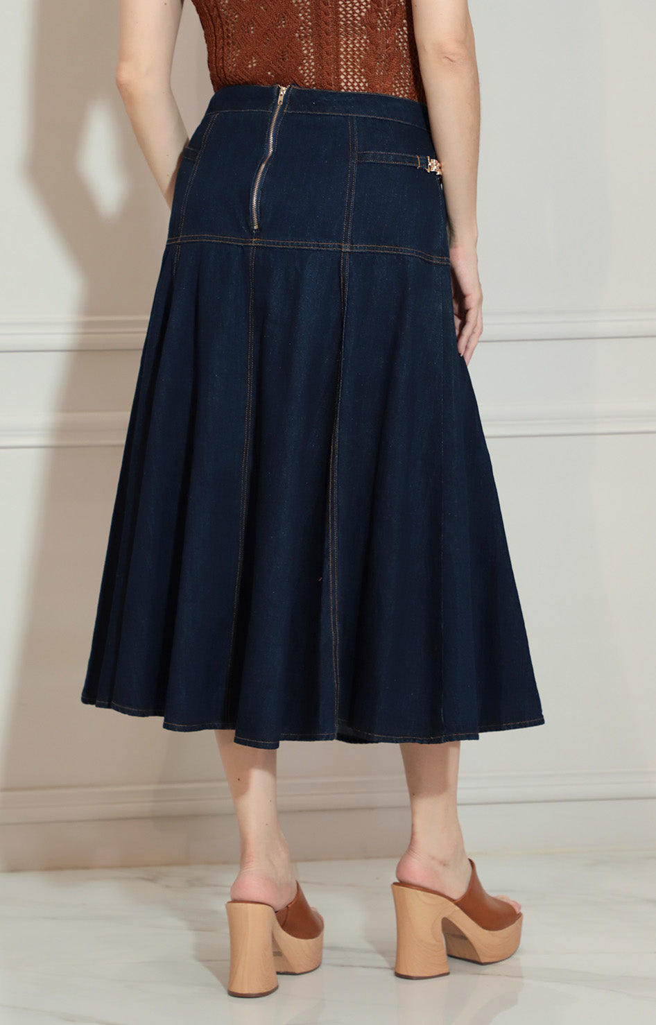 Falda midi denim - FALDA Boutiquemirel 