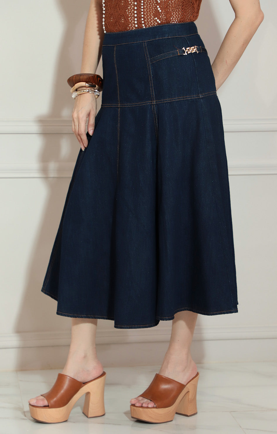 Falda midi denim - FALDA Boutiquemirel 