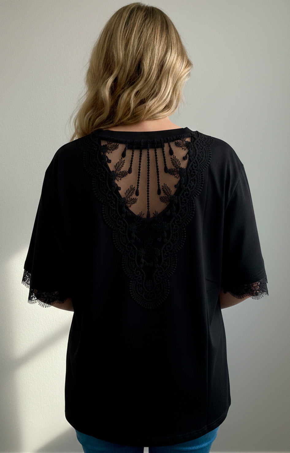 Blusa negra corazón verde - BLUSA CURVY Boutiquemirel 