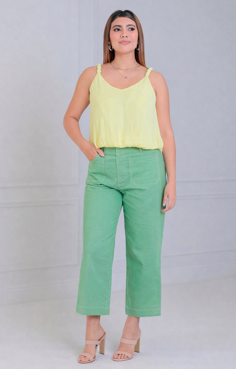 Pantalon verde - PANTALON REGULAR Boutiquemirel 