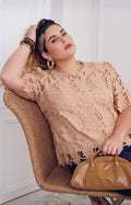 Blusa nude de guipiur